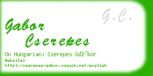 gabor cserepes business card